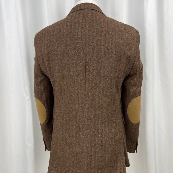 Brown Herringbone Sport Coat Size 38US\48IT - Picture 2 of 6